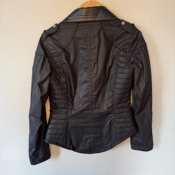 Barbour International Women’s Sz 4 Pivot Waxed Cotton Jacket - Picture 7 of 9